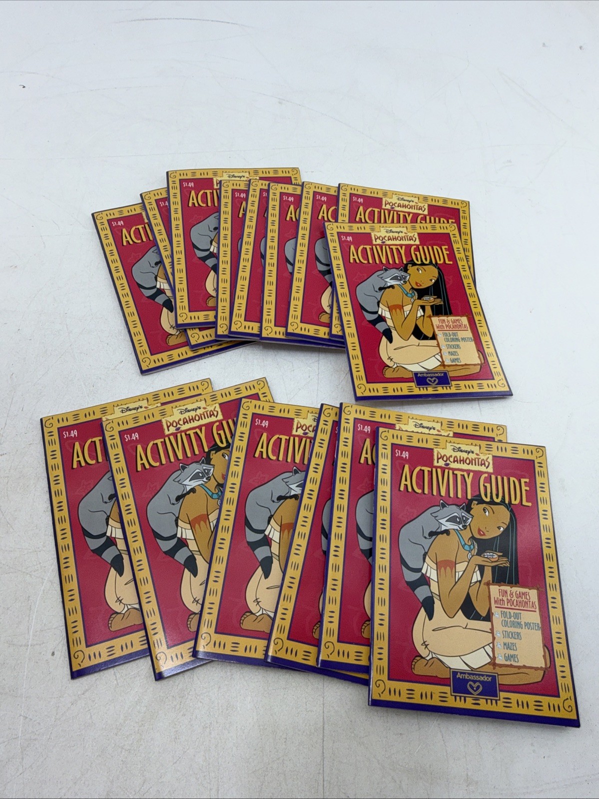 15 Disney Pocahontas 5"x7" Activity Guide Thin Coloring Book Booklet Stickers
