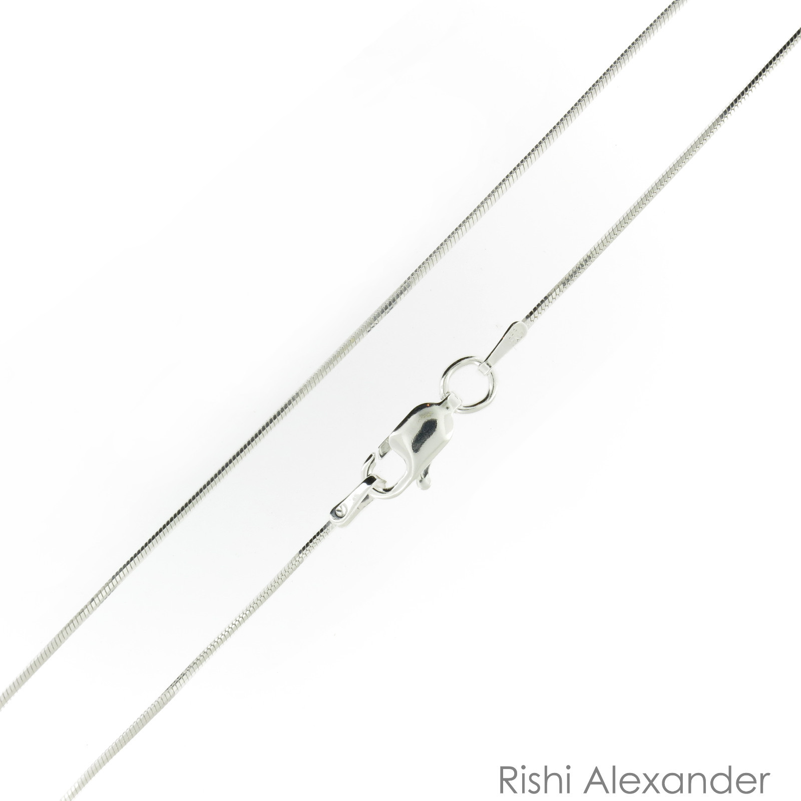 925 Sterling Silver Diamond Cut Snake Chain Necklace .925 Italy All Sizes