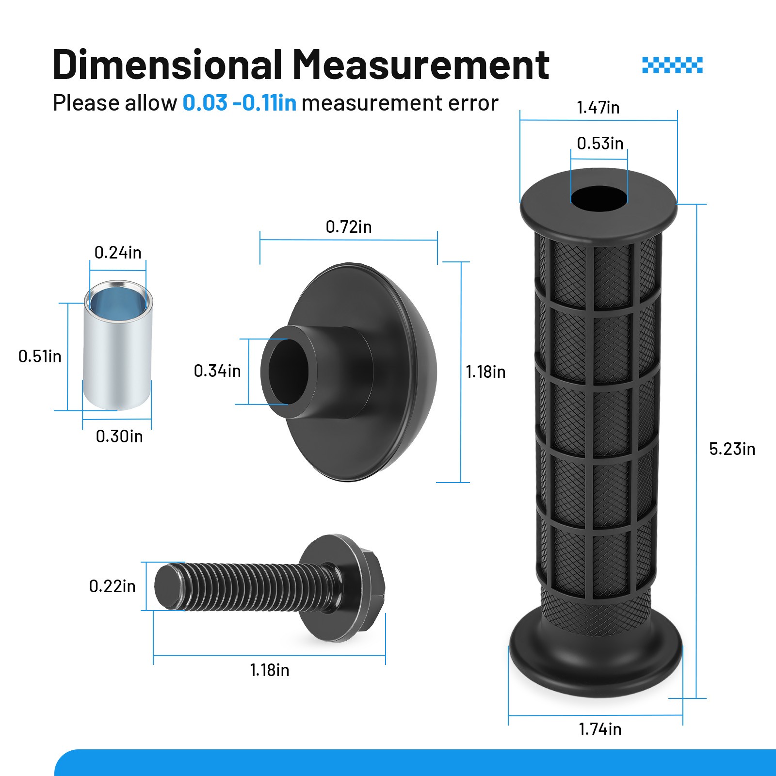 Handle Grips & Bar End Guard Screw for Honda Rancher 350 400 Foreman 400 450 500