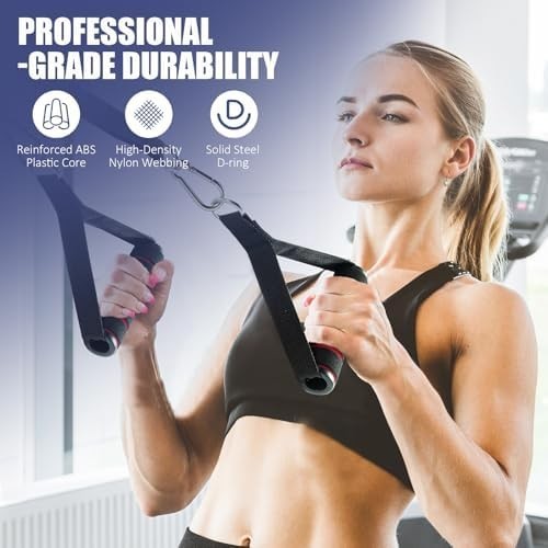 2 Pack Upgraded Exercise Handles, Gym Handle Equipment for Cable Machine Attachm