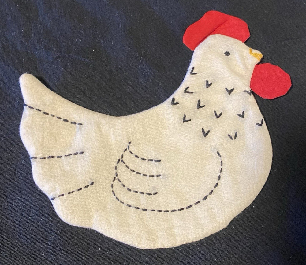 Hand Sewed Hen Table Decor