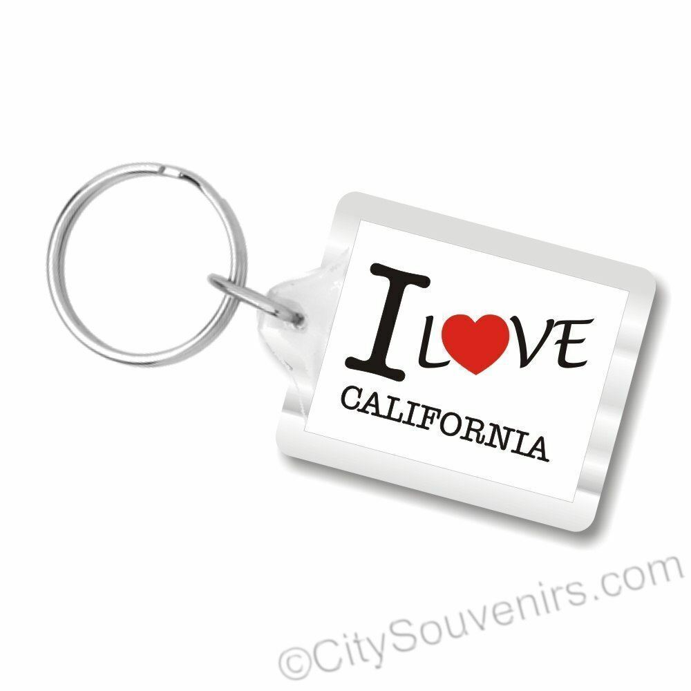 I Love California Plastic Key Chain