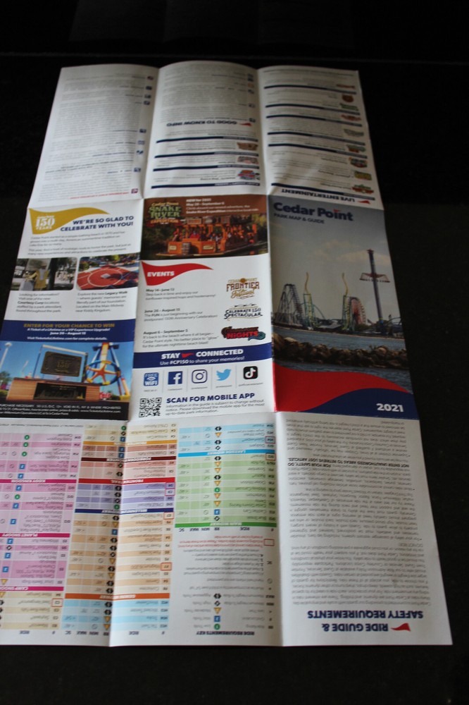 Cedar Point Park Map/Brochure