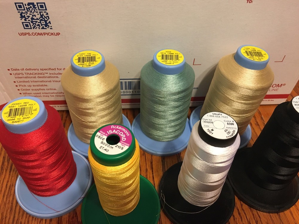 7 Pcs Different Brand And Different Colors , 5000 M  Embroidery Thread 5000m