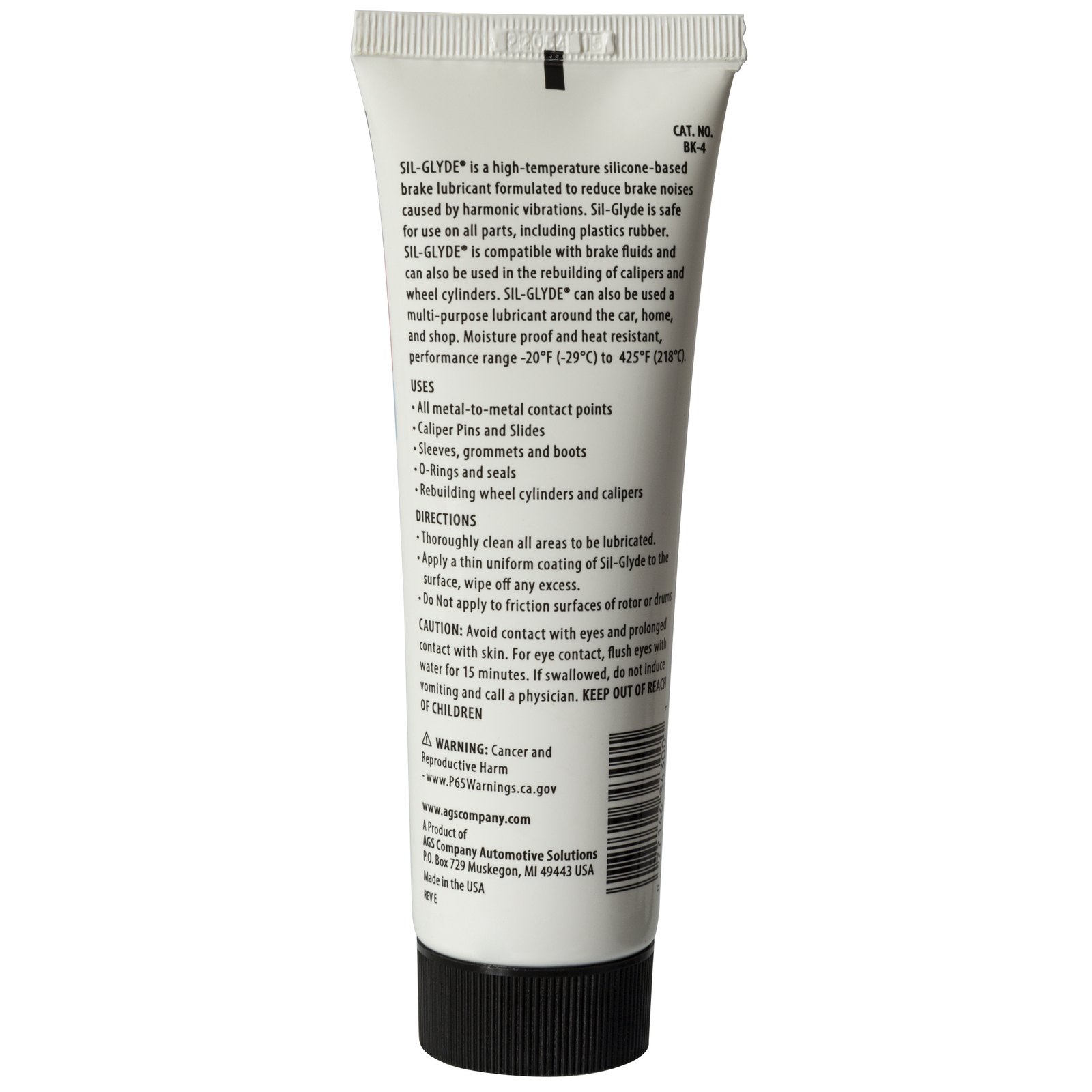 AGS SIL-Glyde 4 oz Tube Silicone Based Brake Assembly Lubricant 12pack