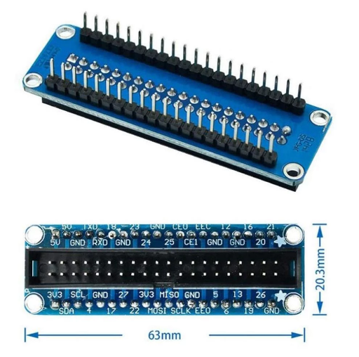 Pastall Raspberry Pi GPIO Adapter Plate 40-pin for Breadbroad Expansion Board