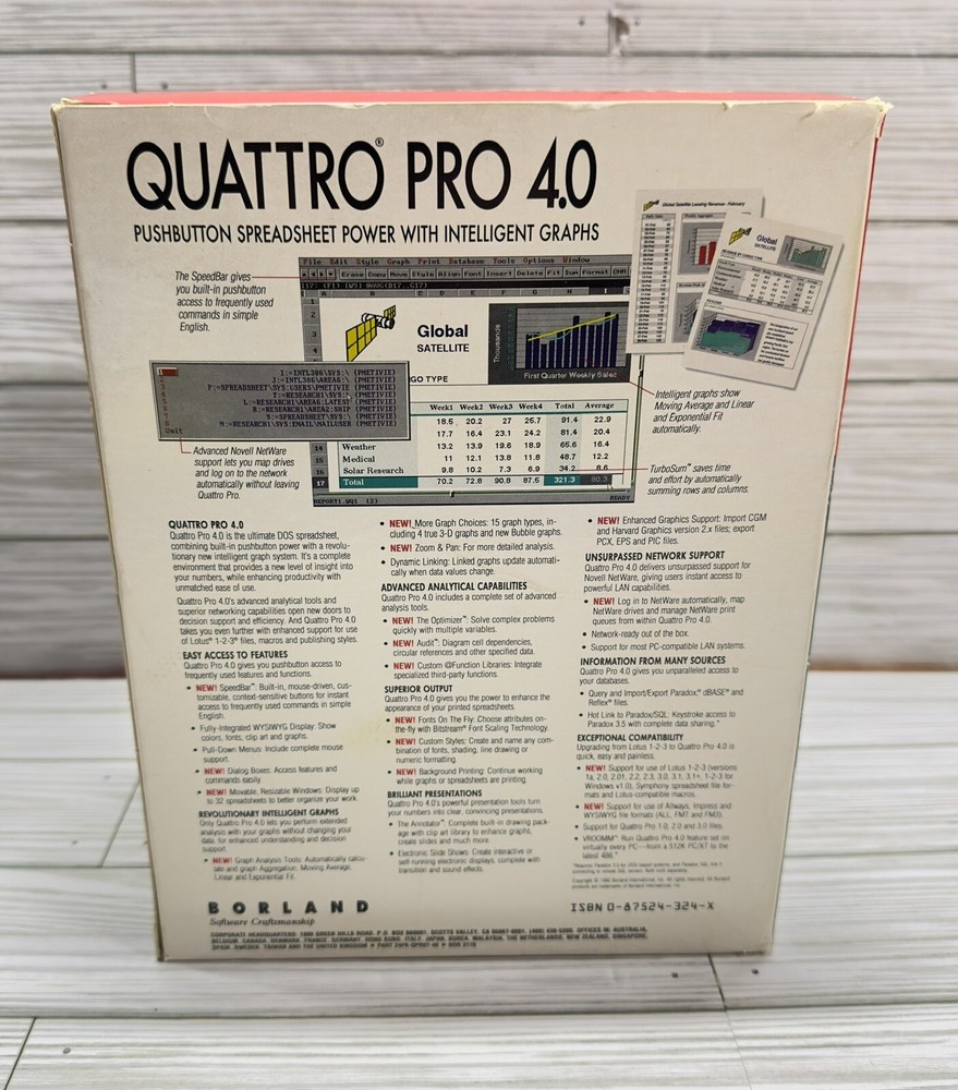 Borland Quattro Pro 4.0 for Windows, 3.5 Disk - B2