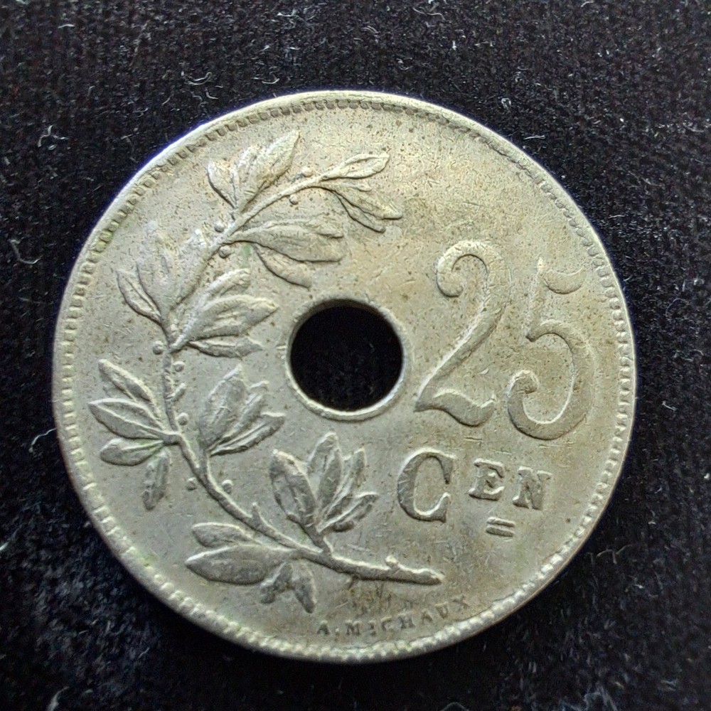 1922 Belgium 25 Centimes.#549a