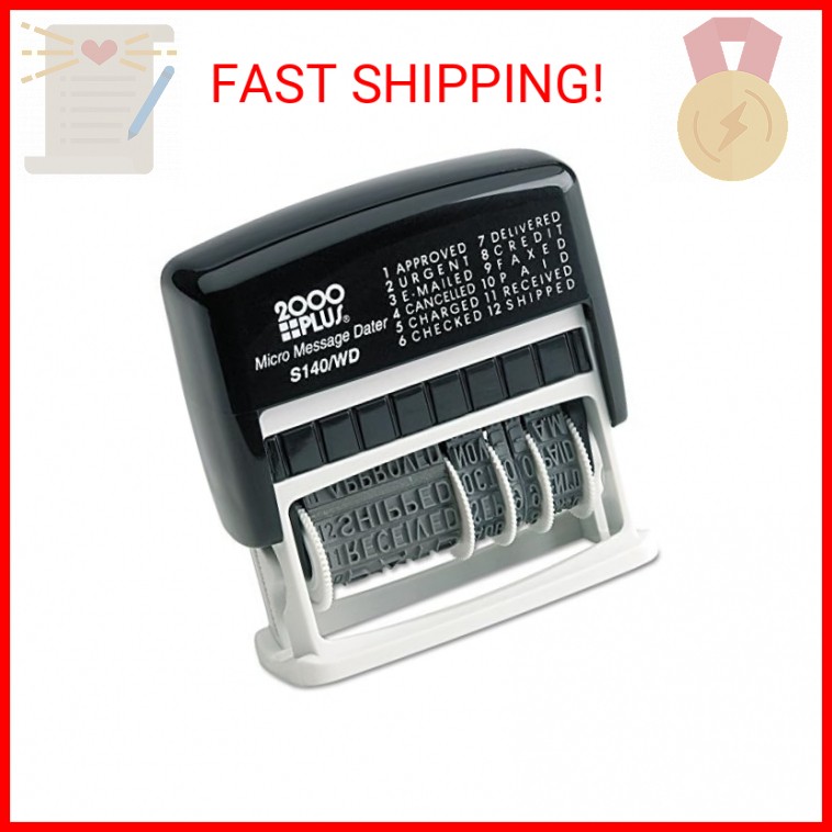 Cosco 2000 Plus Self-Inking Type Size 1 Micro Message Dater (011090)