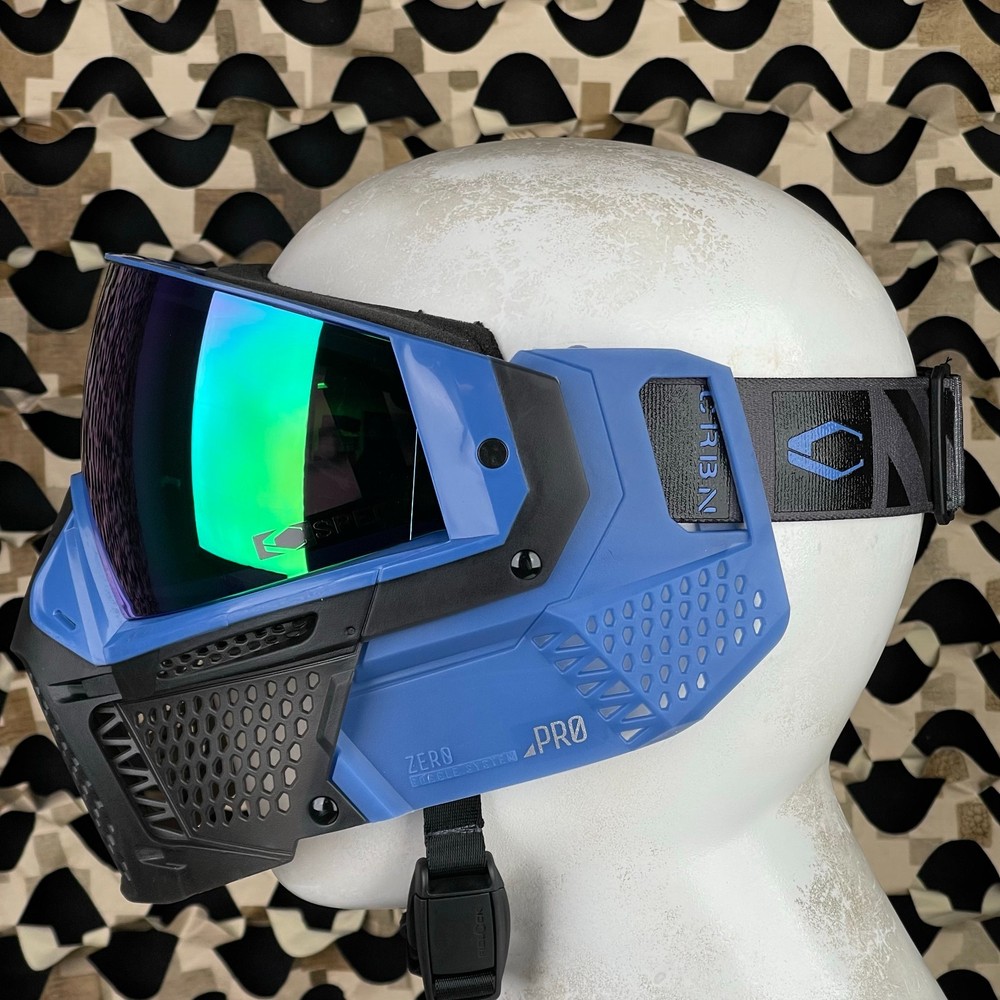 Carbon CRBN Zero Pro Paintball Mask (Less Coverage) - Cryo - Grey - Leaf Mirror