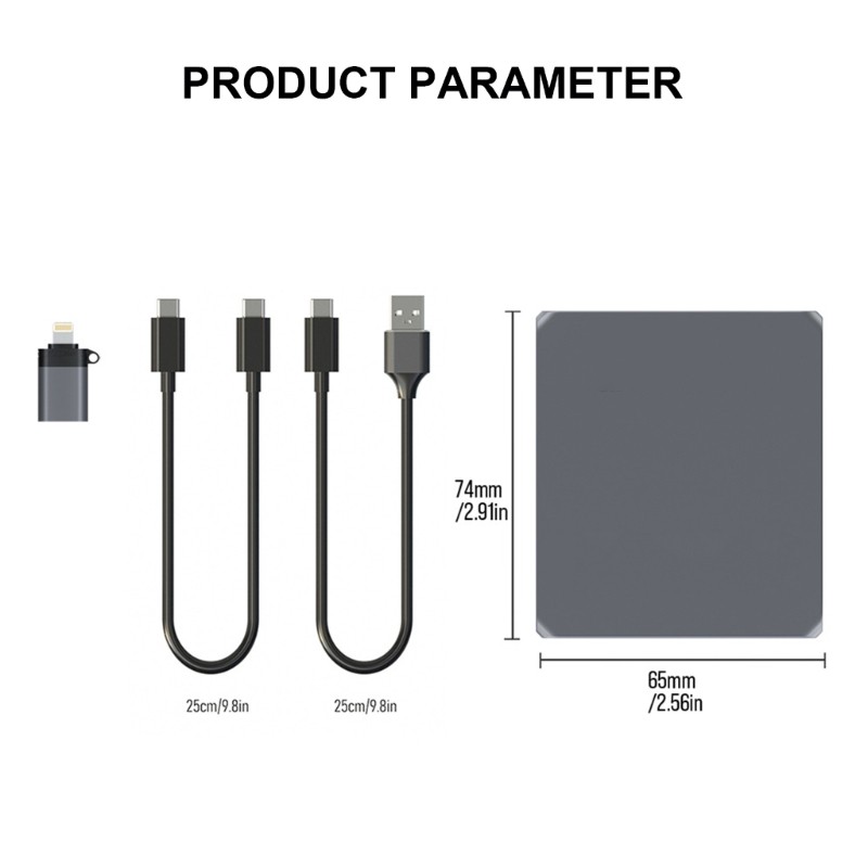 USB 3.2 Card Reader Memory Card Reader 3 in 1 CFA+SD4.0+TF4.0 Connectors Adapter