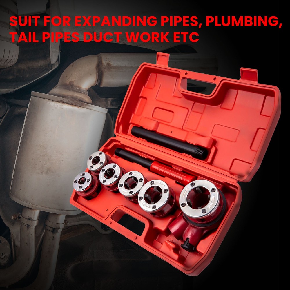 Ratchet Pipe Threading Threader Die Bar Head Handle Tools Set 1/4'' 3/4'' Manual