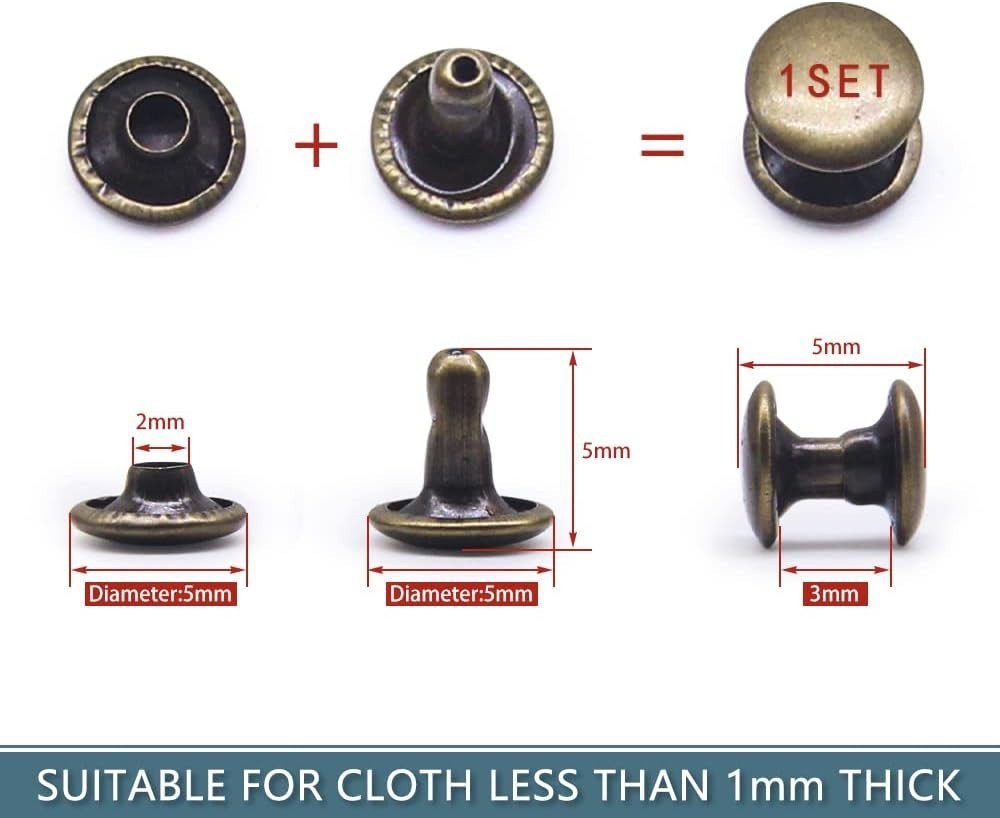 Comprehensive 400-Piece Leather Rivet Collection with Essential Fixing Tools