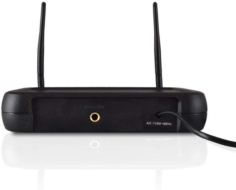 Dual Channel Wireless Microphone System - VHF Fixed Dual Frequency Wireless Mic