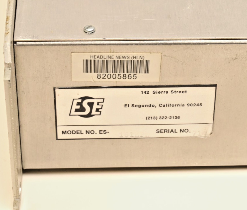 ESE ES-161EPW Time Code Remote Display LED BNC Input Rack Mount Turner/HLN