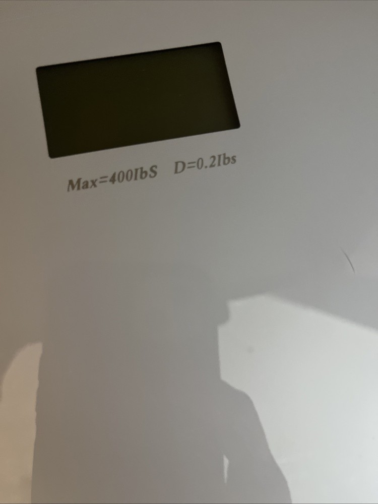 Sleek White Digital Bathroom Scale