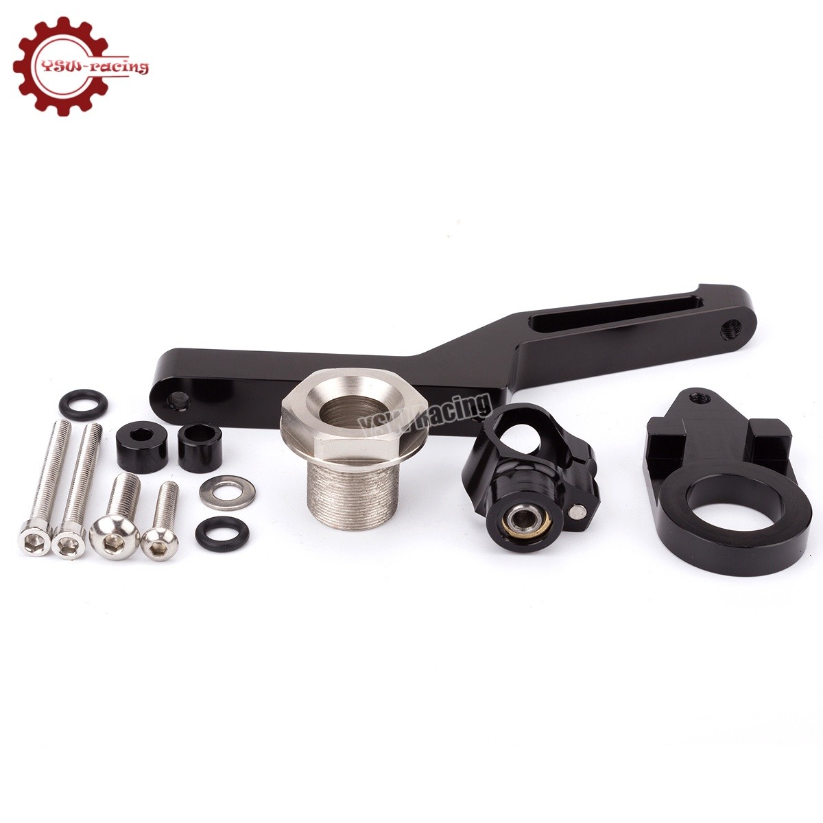 For Kawasaki ZX636 ZX6R 2009-2025 2024 Steering Damper & Bracket Mounting Kit US