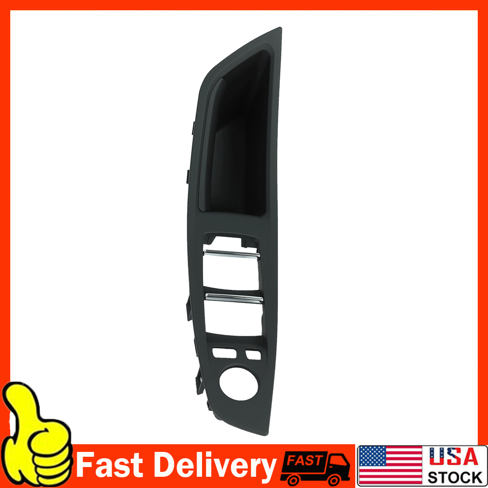 For BMW 520i 528i Black Driver Door Left Pull Handle Window Switch Cover Trim