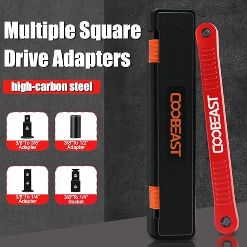 Offset Extension Wrench Impact Ready Socket Wrench Extender Tool Medium Red