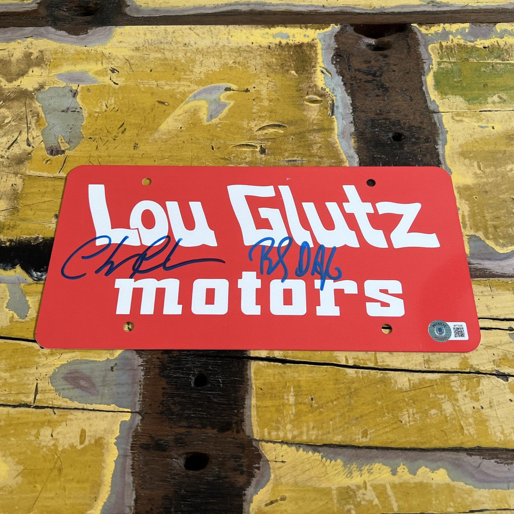 Chevy Chase Beverly D'Angelo Autographed Signed Lou Glutz Replica Plate BAS Wit
