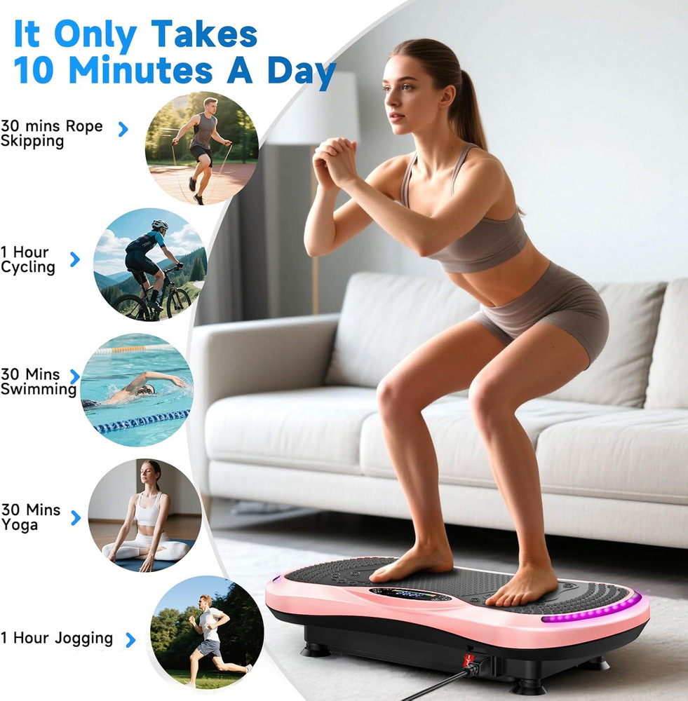 Vibration Plate Exercise Machine for Lymphatic Drainage, Vibration Machine for F