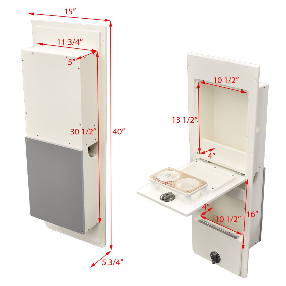 Scout Boat Helm Flip Down Table | 245 Abaco Storage Hatch