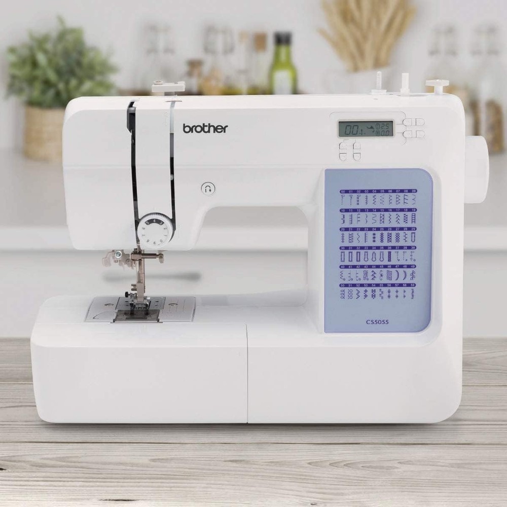 CS5055 Computerized Sewing Machine, 60 Built-in Stitches, LCD Display, 7 Incl...