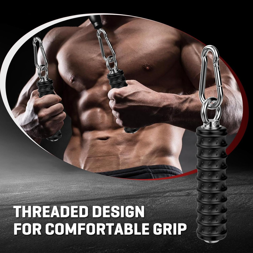 LAT Pulldown Bar Attachments for Pulley Cable Machine, Single D-Handle Tricep Pr