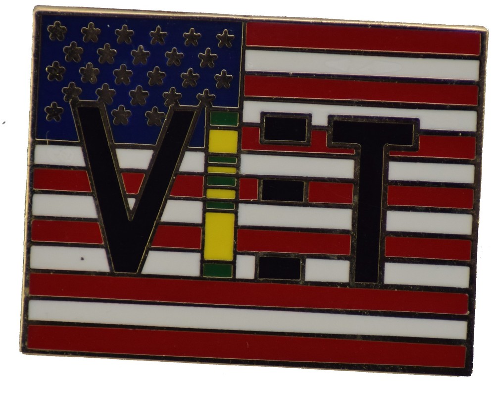 VIET VET FLAG HAT PIN
