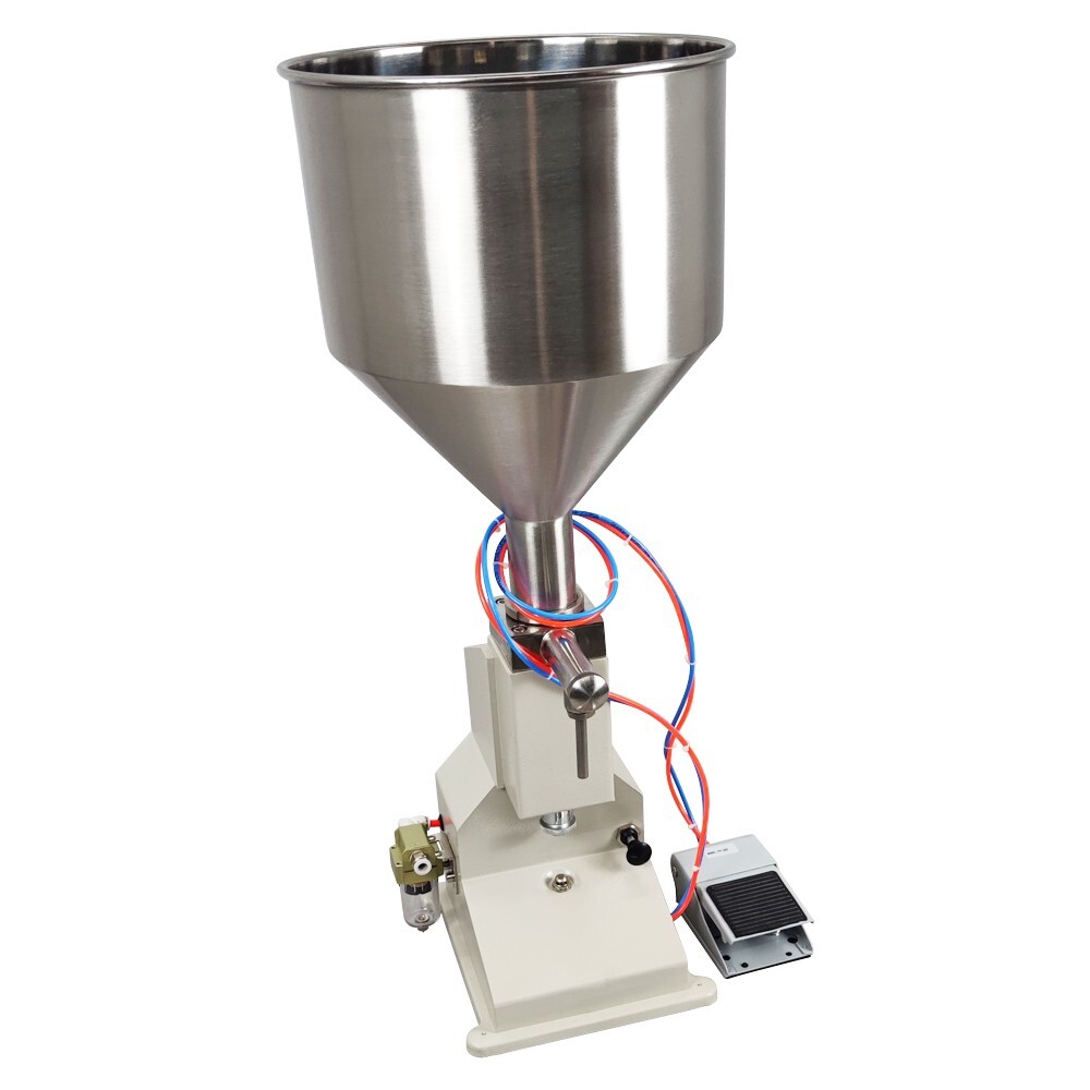 Pneumatic Paste and Liquid Filling Machine 5-50ML Hopper Capacity 10L