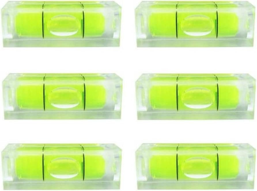 Fluorescent Yellow-Green 6-Pcs Bubble Level Set - Compact Leveling Tools