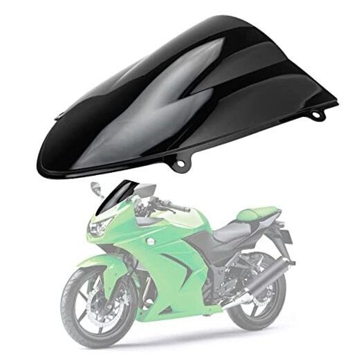 Motorcycle Front Windshield Windscreen Wind Deflector for Ninja 250 250R Black