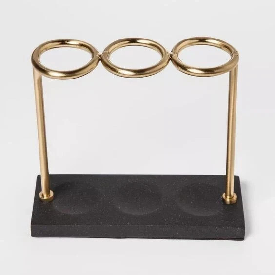 Solid Toothbrush Holder Black & Gold Wire - Threshold™