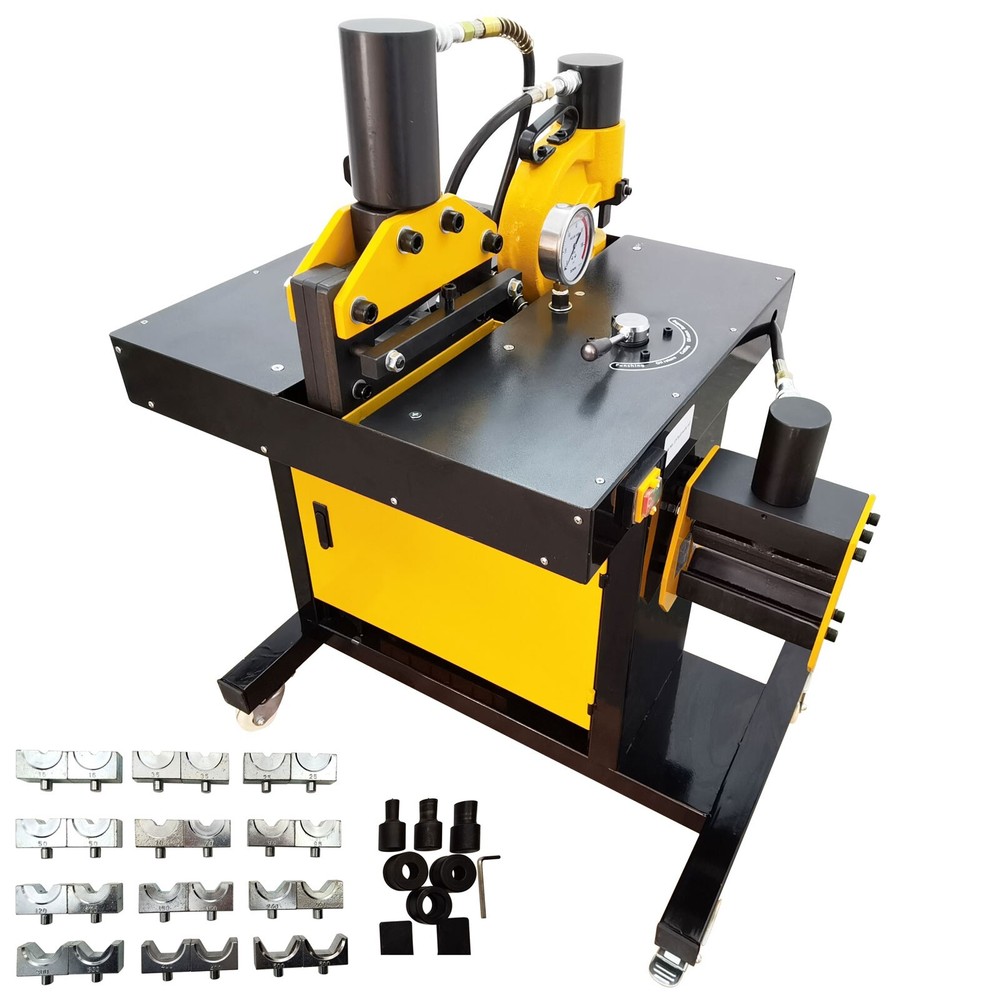 110V 4 in 1 Electric Hydraulic Busbar Processor Bus Processing Machine 0°-90°