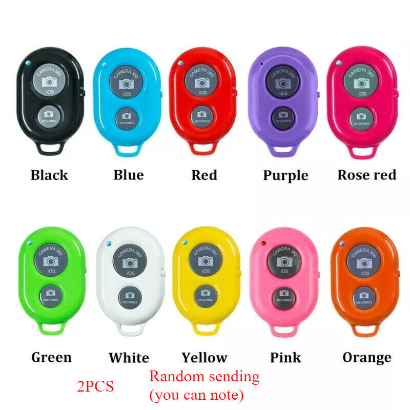 2x New Wireless Camera Bluetooth Remote Shutter For iPhone Samsung IOS Android