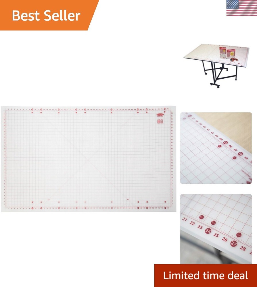 36"x59" Cutting Mat for Home Hobby Table, White