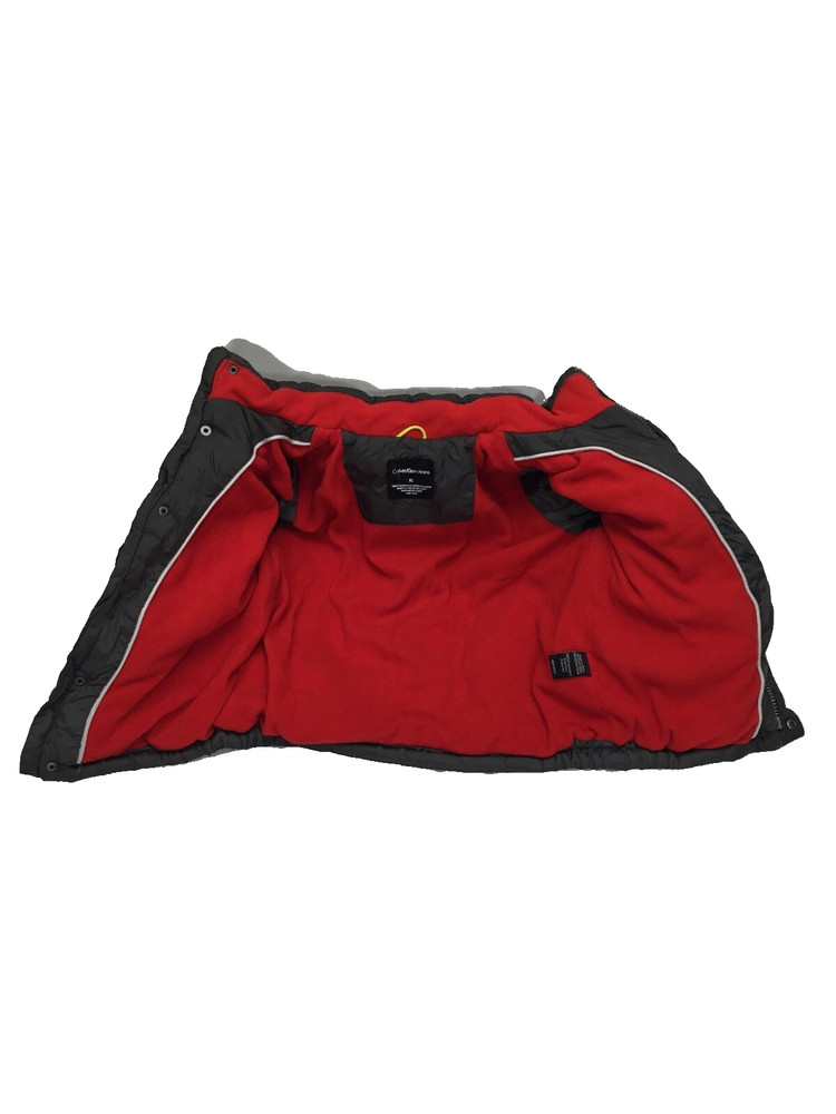 $80 Calvin Klein Little Boys' Eclipse Bubble Jacket,Gray, Size XL