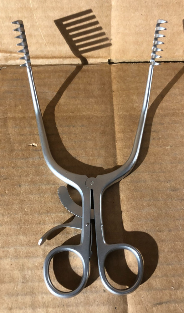H67 64 Double Bent Deep Blades Tissue Retractor Instrument Nice