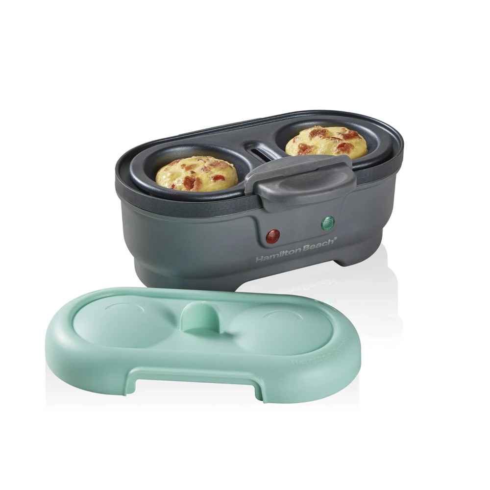 Hamilton Beach Egg Bites Maker & Egg Cooker, 2 Egg Capacity, Mint, 25506