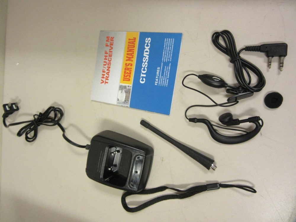 Replacement Accessories CTCSS/DCS VHF/UHF Transceiver Charger Headset Antenna