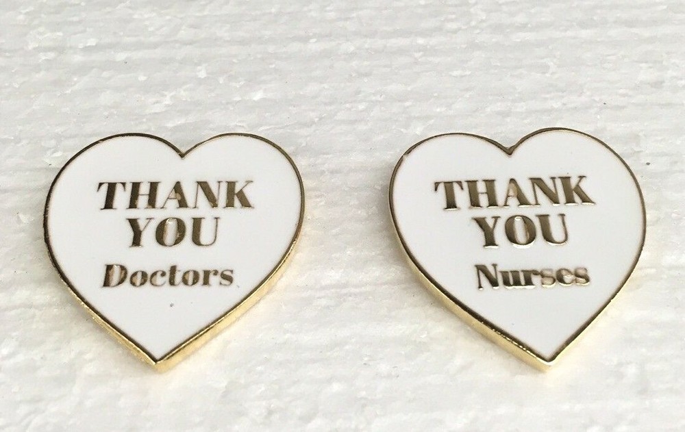 THANK YOU DOCTORS AND NURSES SUPPORT PINS