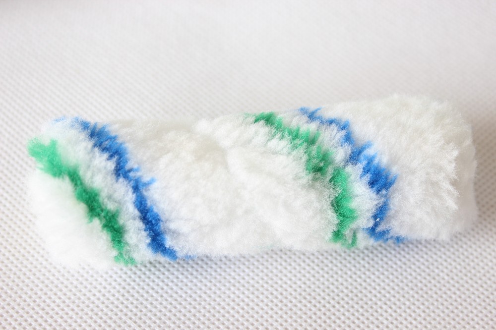 30 Rolls 4" inch polyester Paint Roller Refill blue Stripe Soft Woven 1/2"