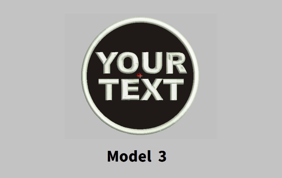 Custom Embroidery 3" Round Patch Biker Embroidered two lines text sew on