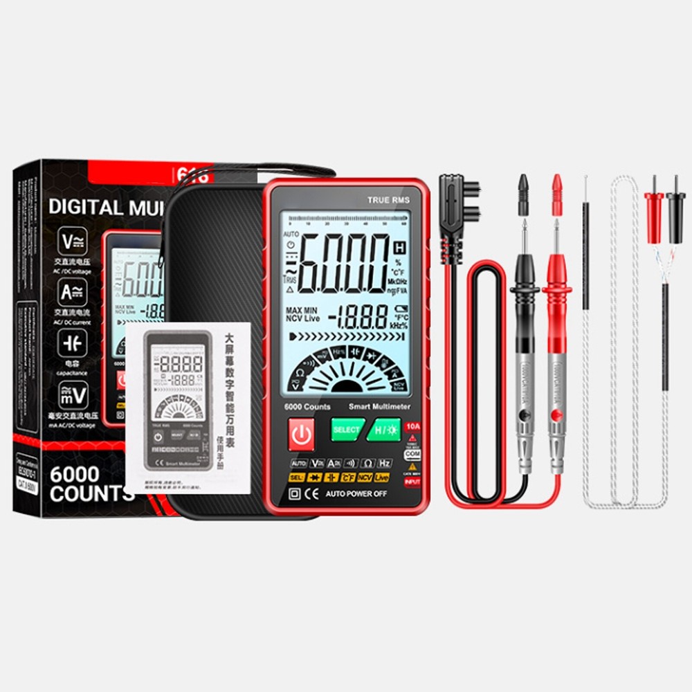 Digital Multimeter AC/DC Voltmeter Resistance Capacitance Temp Hz Meter Tester
