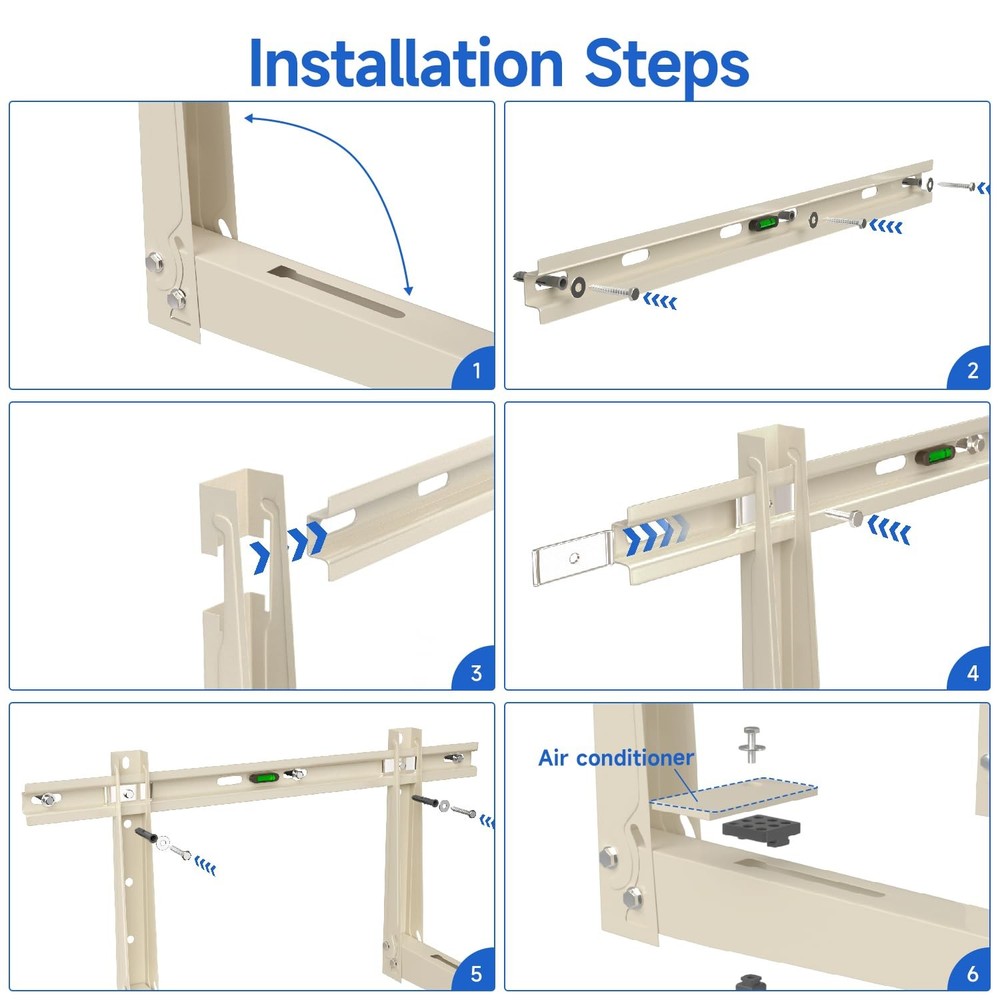 Mini Split Wall Mounting Bracket: 9000-36000 BTU, With Horizontal Bar Model