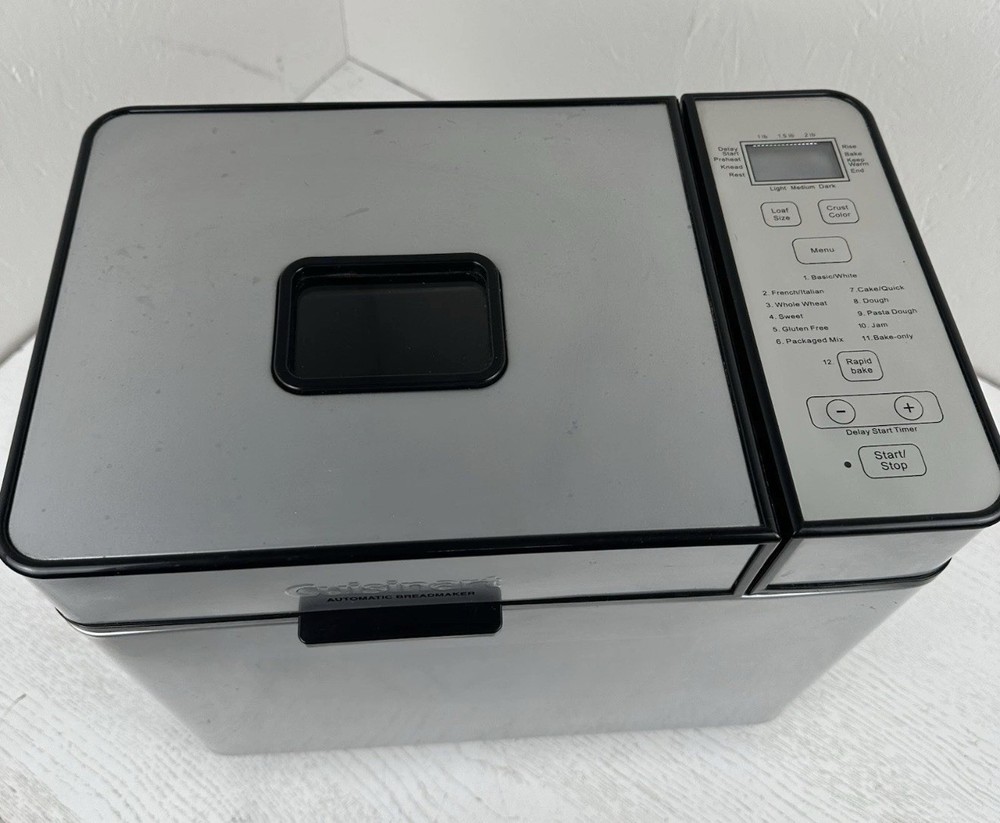 CUISINART CBK-100 2-Pound Programmable Breadmaker - Comes Manual & Attachments