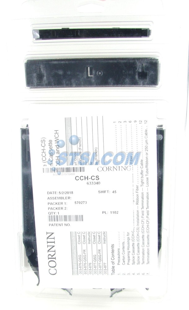 Corning CCH Empty Fiber Optic Splicing Cassette CCH-CS ~STSI