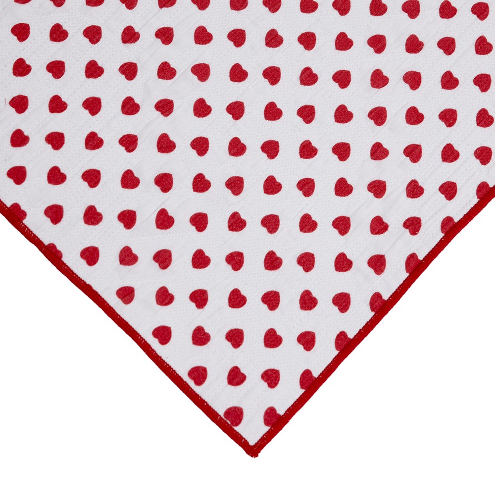 Reversible Hearts Table Runner Cotton
