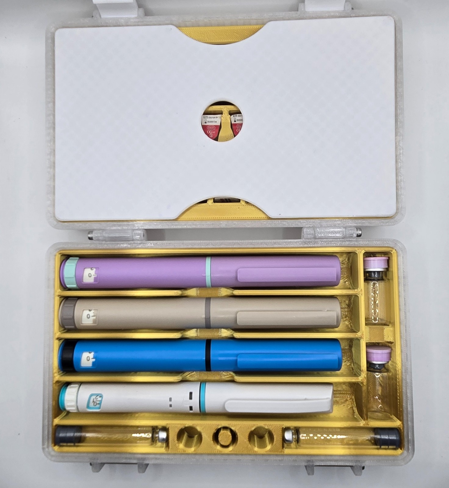 MetaTRIM 3D Printed Peptide Pen Case Reconstitution Station & Storage Organizer