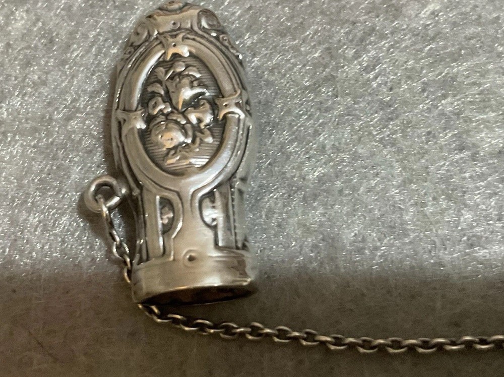 Needle Case Antique Silver Sewing Etui Chatelaine